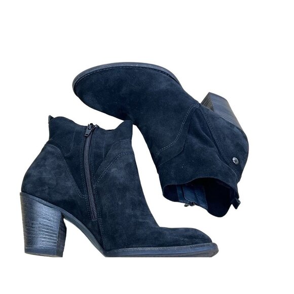 Paul Green Nora Water Resistant Black Suede Block Heel Ankle Boot‎  US 9b - Picture 5 of 10